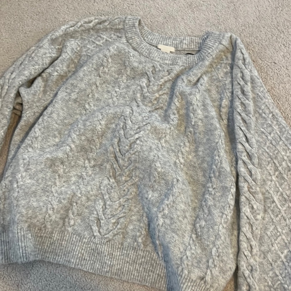 H&M gray cable knit sweater